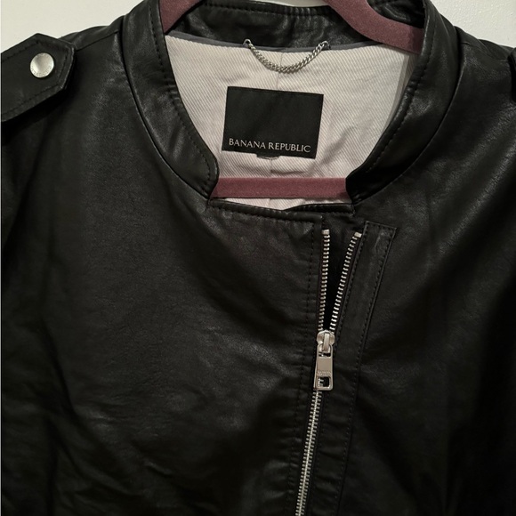 Faux / Vegan Leather Jacket, black, XL - Picture 2 of 4